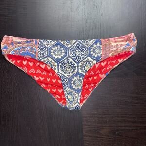 Maaji Multicolored Printed Bikini Swim Bathing Suit Bottoms Women's Size Large
